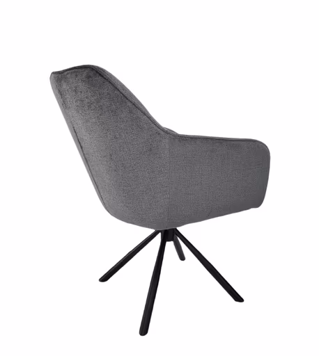 Armlehnstuhl MARLE - drehbar, Stoff, Anthrazit