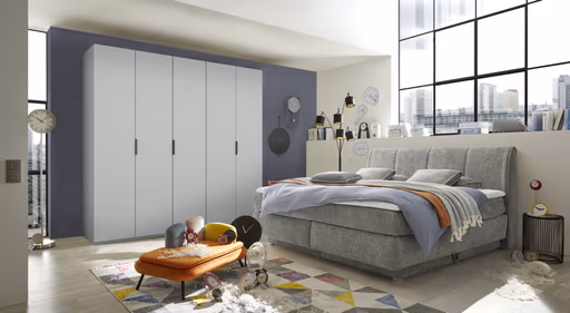 Drehtürenschrank ROVERO- B ca. 225 cm, Weiß