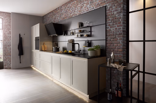 Küchenzeile 56.220 GL 8 525, Kaschmirbraun satin