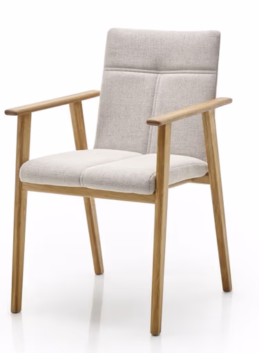 Armlehnstuhl - Stoff, Creme