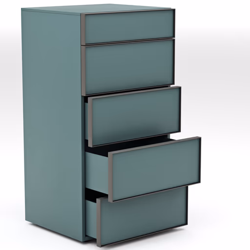 Kommode Loretto - BHT ca. 60x115x53 cm, Lack matt, Salbeigrün