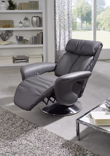 Fernsehsessel EM 8039-8049 - Relaxfunktion inkl. Aufstehhilfe motorisch, Leder, Schlamm