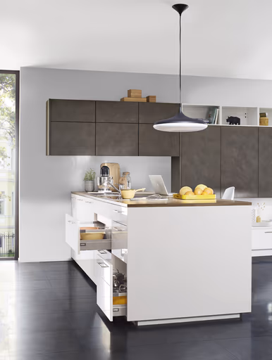 Inselküche 41.130 5 421, Zement anthrazit Nachbildung