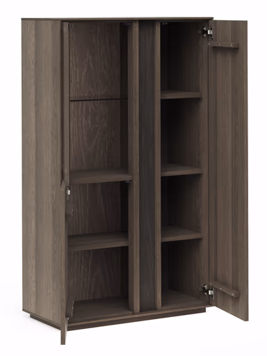 Highboard Saratoga - Buche massiv, silbergrau geölt