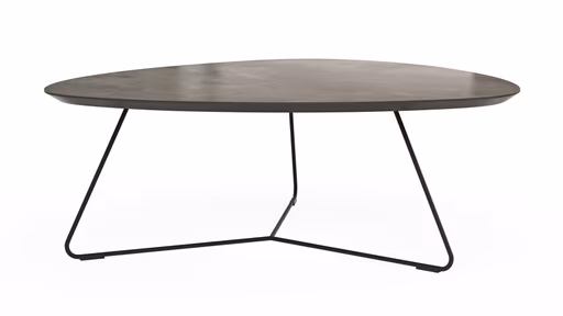 Couchtisch Fano - LBH ca. 87x78x33 cm, HPL Laminat, Graubraun