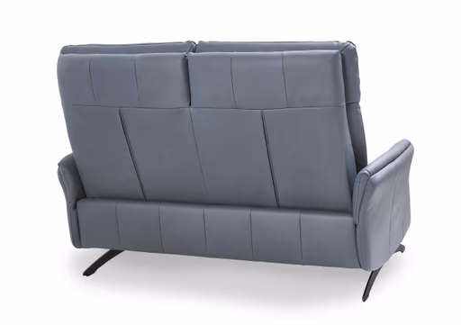 Sofa - 2,5-Sitzer, Leder, Graublau