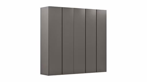 Drehtürenschrank Loretto - B ca. 254 cm, Melamin matt, Anthrazit