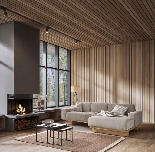 Ecksofa Anaheim - 2-Sitzer mit Longchair rechts, Stoff, Hellgrau