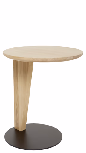 Beistelltisch Cono - DH ca. 42x51 cm, Eiche massiv, Bianco