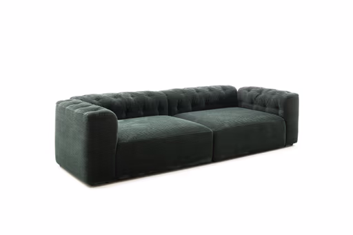 Sofa - 2-Sitzer, Stoff, Grün
