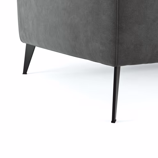 Ecksofa Anna - 2,5-Sitzer mit Longchair rechts inkl. Relaxfunktion (motorisch), Kopfteil verstellbar, Stoff, Stahl