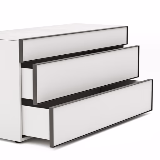 Kommode Loretto - BHT ca. 135x70x53 cm, Lack matt, Weiß