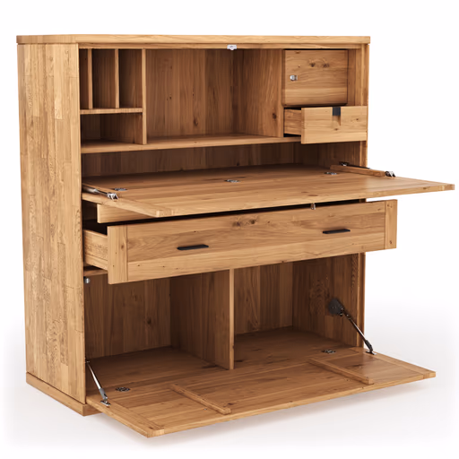 Sekretär Faro 6.0 - Wildeiche massiv, natur geölt