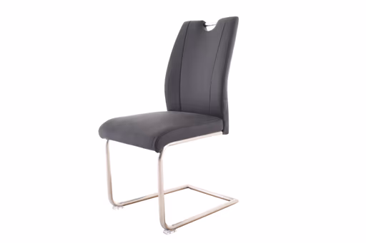 Freischwinger MICHI - Stoff, Schwarz