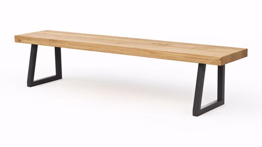 Holzbank Clifton - Breite ca. 200cm, Wildeiche massiv, natur