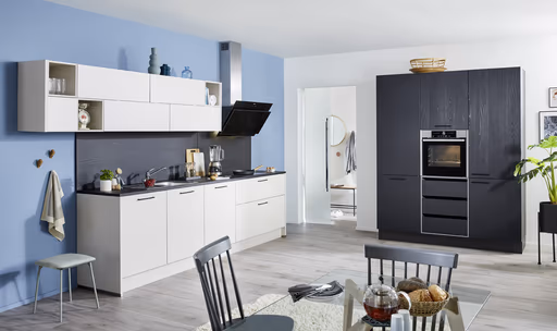 Winkelküche 41.110 1 422, Eiche Nero Nachbildung