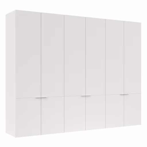 Drehtürenschrank Matera - BTH ca. 301x60x235 cm, Lack Matt, Weiß