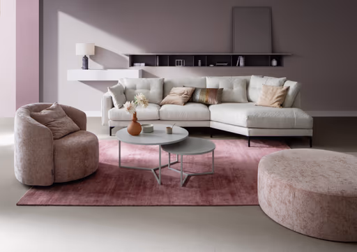 Couchtisch Joan 5 -  LBH ca. 80x80x41,5 cm, Metall, Kreidefarben