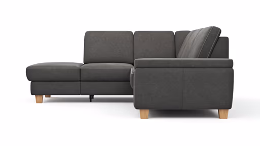 Ecksofa Sommerville - Ecke links mit 2,5-Sitzer, Stoff, Anthrazit