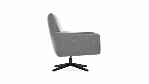 Drehsessel Matina - Größe L, Stoff, Hellgrau