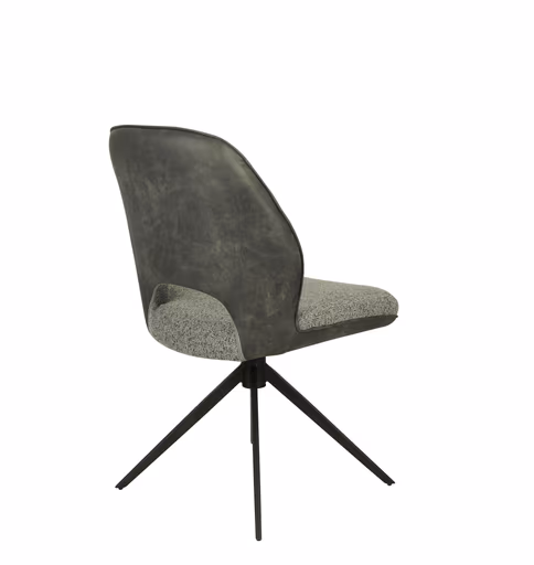 Stuhl MAILE - drehbar, Stoff, Grau, Anthrazit