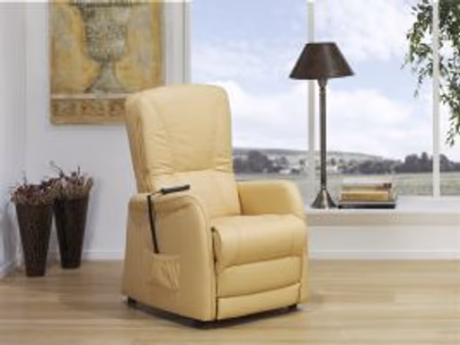 Fernsehsessel EM Frankfurt - Relaxfunktion (1-motorisch), Leder, Honig