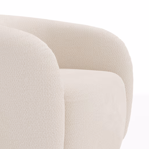 Sessel Karasu - Stoff, Creme