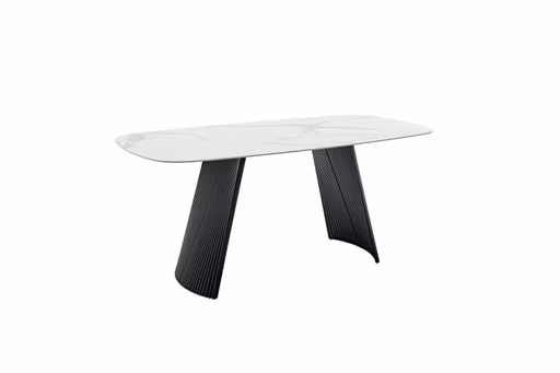 Esstisch - LB ca. 180x90 cm, Keramik, Weiß