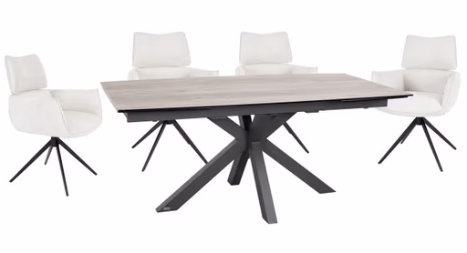 Esstisch MELANIA - ausziehbar, LB ca. 180x95, Keramik, Braun