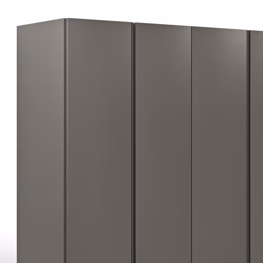 Drehtürenschrank Loretto - B ca. 280 cm, Melamin matt, Anthrazit