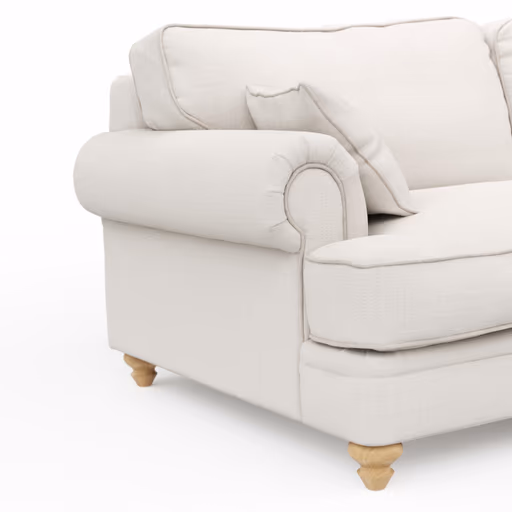 Sofa Mapleton - 3-Sitzer, Stoff, Creme