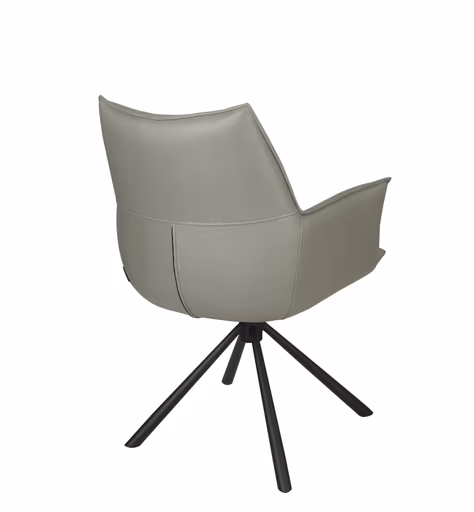 Armlehnstuhl MAKANA - drehbar, Stoff, Hellgrau