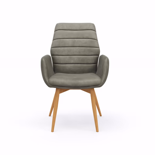 Armlehnstuhl Dalyan - Stoff, Grau