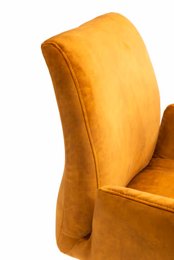 Armlehnstuhl - drehbar, Stoff, Gold