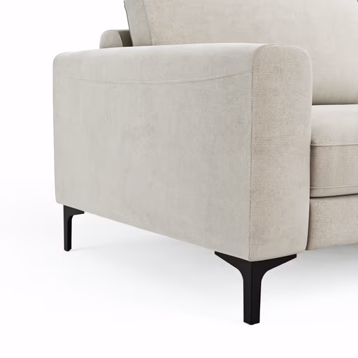 Sofa Oviedo - 3-Sitzer, Stoff, Natur