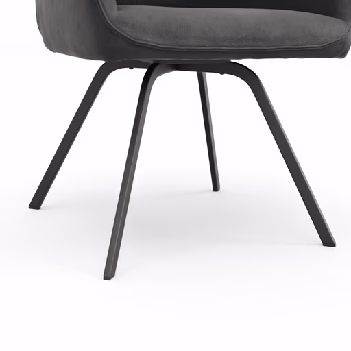 Armlehnstuhl Calyra - Stoff, Anthrazit