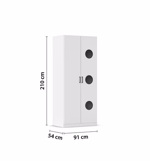 Wäscheschrank RHONDA- B ca. 91 cm, Weiß