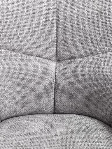 Armlehnstuhl MILENA - drehbar, Stoff, Silberfarben