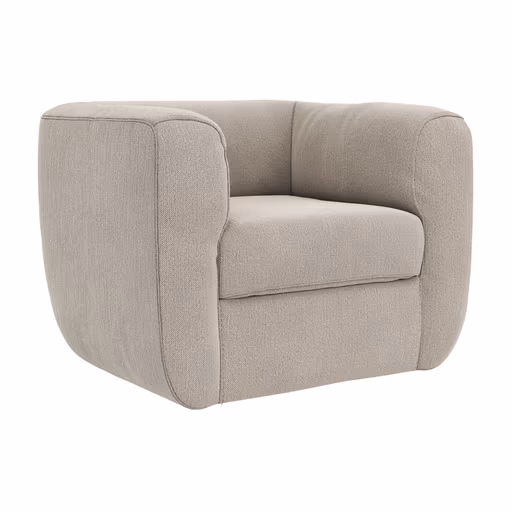 Sessel Stormy - drehbar, Stoff, Creme