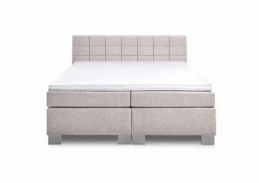 Boxspringbett HAIKOS- Liegefläche ca. 180x200 cm, Stoff, Beige,  Bonell/Bonell