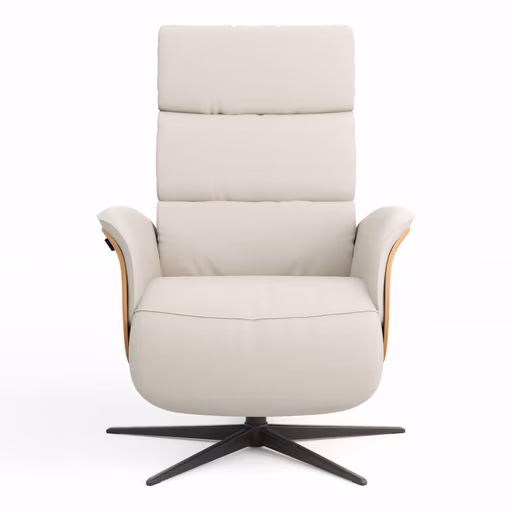 Relaxsessel Amila - Größe L, inkl. 4-motorischer Relaxfunktion und Aufstehhilfe, Leder, Silbergrau