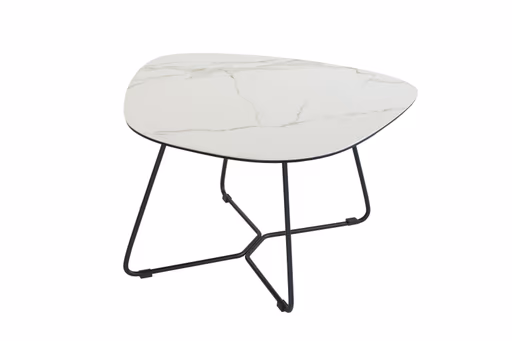 Couchtisch Pizzaro - LBH ca. 70x70x41cm, Keramik, Creme