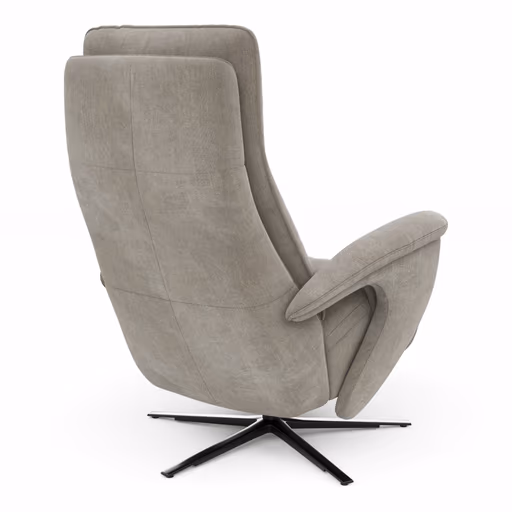 Sessel Tulsa Relax - Größe L, inkl. Kopf-/Fußteil/Rückenlehne verstellbar, Stoff, Graubeige