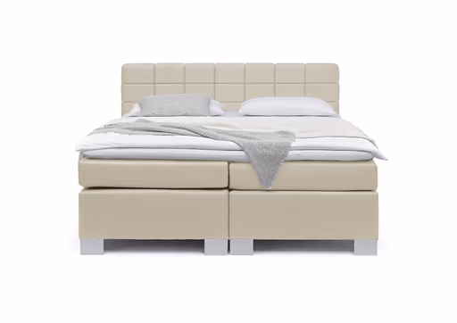 Boxspringbett HAIKOS- Liegefläche ca. 180x200 cm, Stoff, Beige