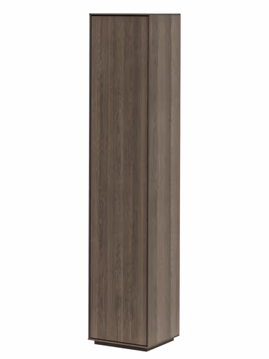 Vitrine Saratoga - links, Buche massiv, silbergrau geölt