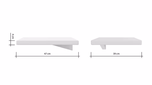 Nachttisch 1660 - Kiefer massiv, Weiß