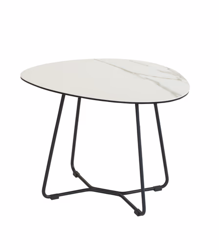 Beistelltisch Pizzaro - LBH ca. 60x45x44 cm, Keramik, Creme