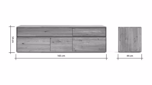 Mediaboard Hillsboro - Wildeiche natur, geölt