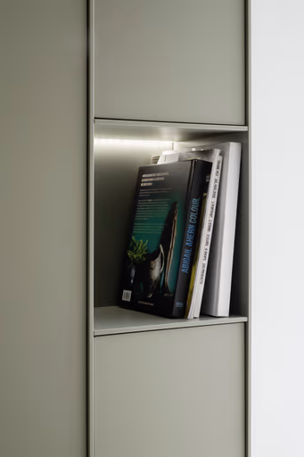 Highboard Casello - BHT ca. 107x180x38 cm, Lack Matt, Schilfgrün