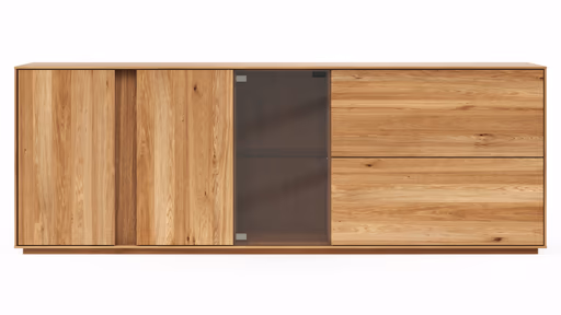Sideboard Saratoga - Wildeiche massiv, natur geölt